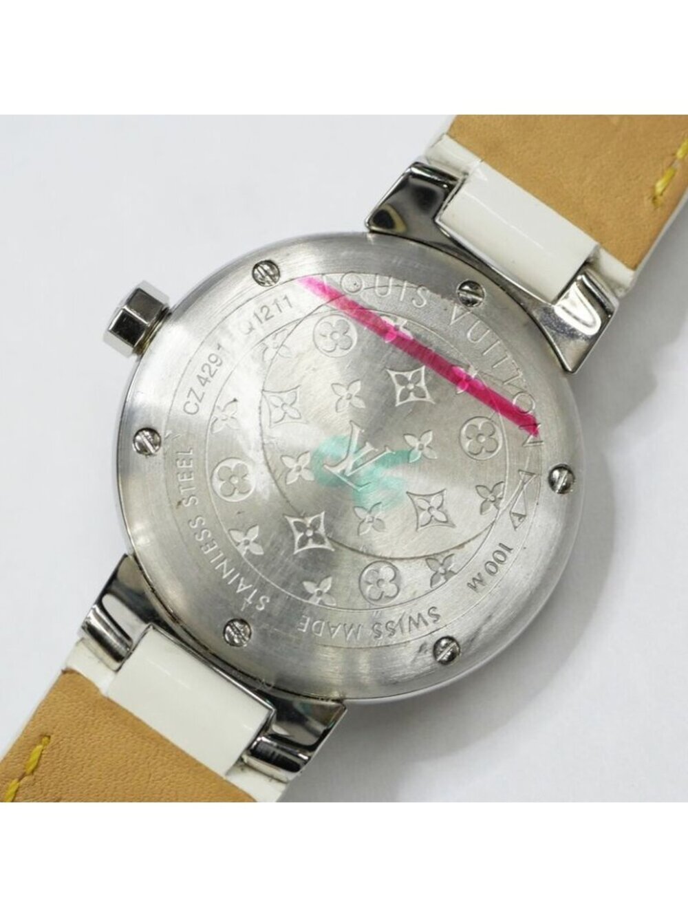 Louis Vuitton Tambour Date Brown Dial Stainless Steel Quartz Watch - Picture 3 of 10